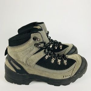 Ozark Trail Black Leather Bump Toe Hiking Boots